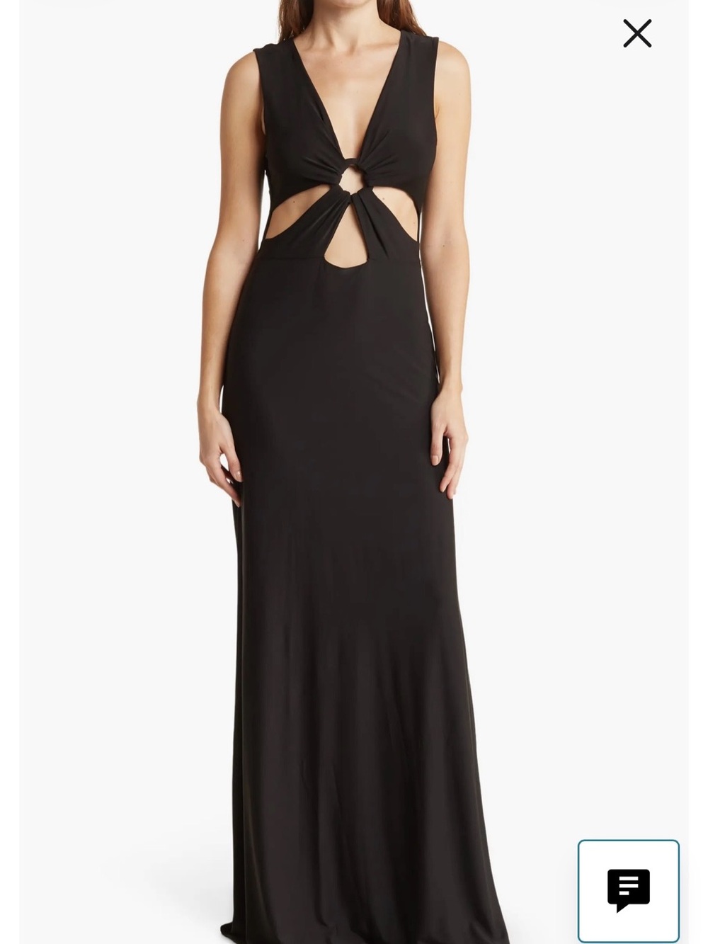 Love By Design Black Cutout Maxi Gown